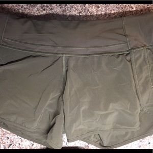 Lululemon RUN TIMES SHORT military green